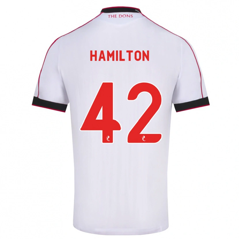 Danxen Kinder Brendan Hamilton #42 Schwarz Rot Weiß Auswärtstrikot Trikot 2026/27 T-Shirt