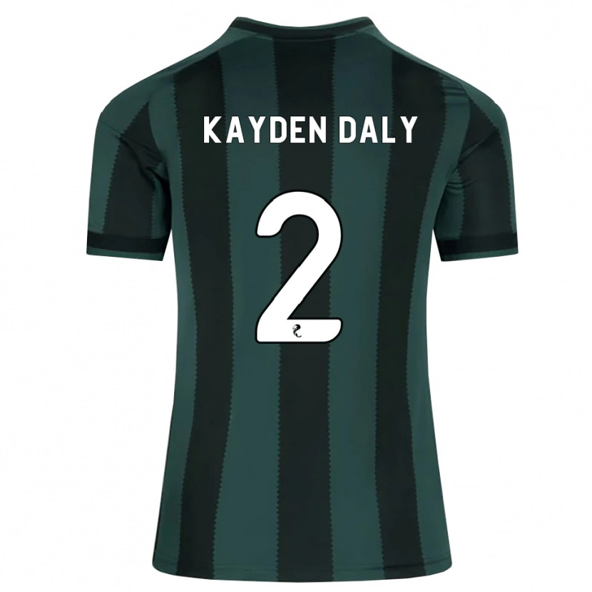 Danxen Kinder Kayden Daly #2 Dunkles Schiefergrau Schwarz Auswärtstrikot Trikot 2026/27 T-Shirt