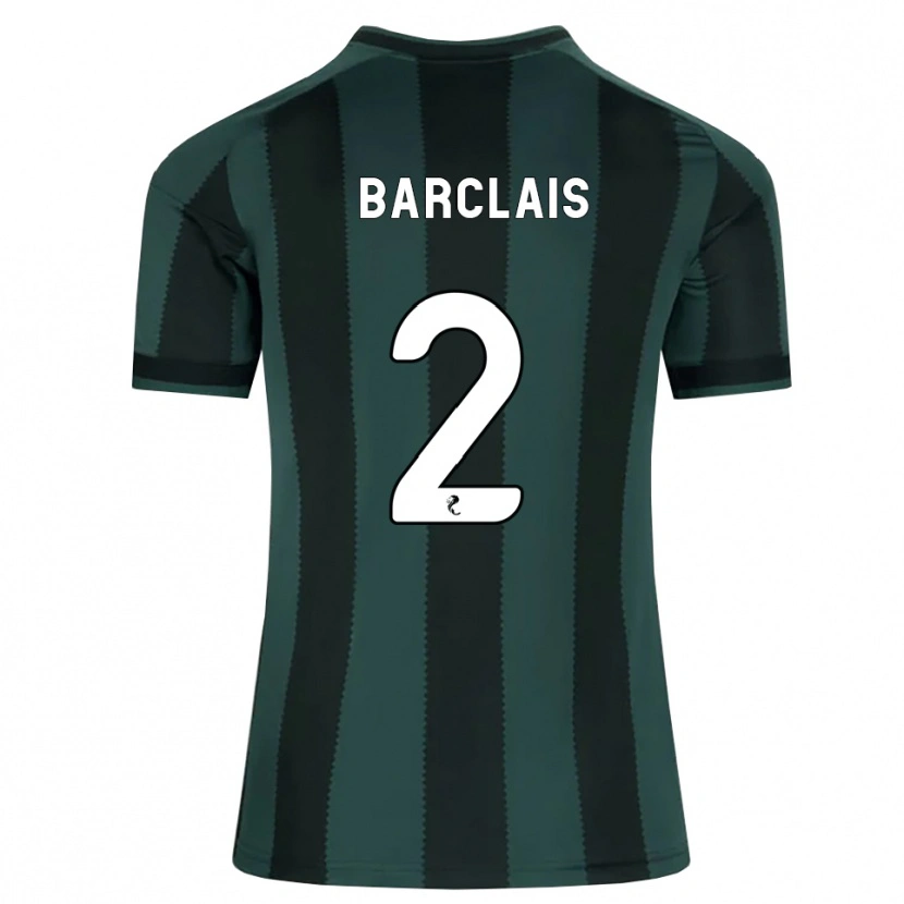 Danxen Kinder Celya Barclais #2 Dunkles Schiefergrau Schwarz Auswärtstrikot Trikot 2026/27 T-Shirt