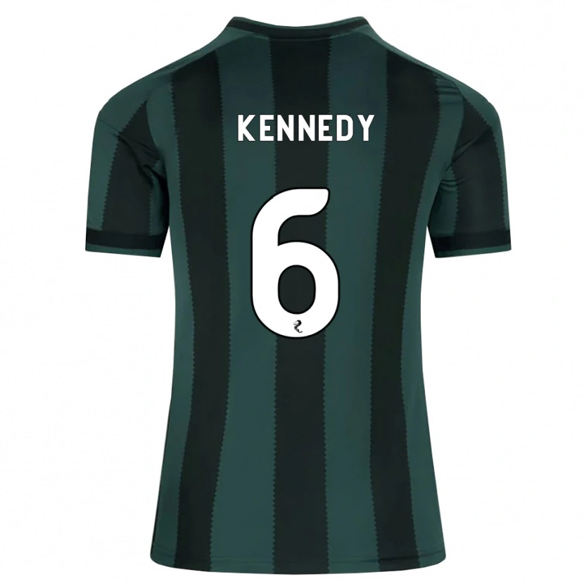 Danxen Kinder Liam Kennedy #6 Dunkles Schiefergrau Schwarz Auswärtstrikot Trikot 2026/27 T-Shirt