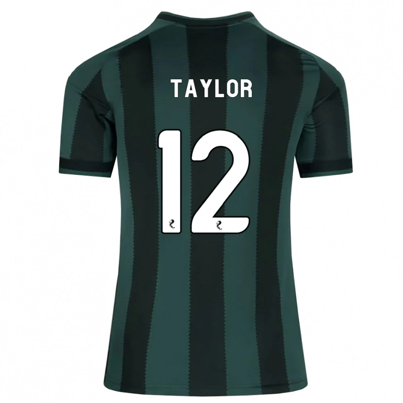 Danxen Kinder Aodhan Taylor #12 Dunkles Schiefergrau Schwarz Auswärtstrikot Trikot 2026/27 T-Shirt