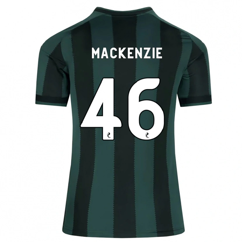 Danxen Kinder Magnus Mackenzie #46 Dunkles Schiefergrau Schwarz Auswärtstrikot Trikot 2026/27 T-Shirt