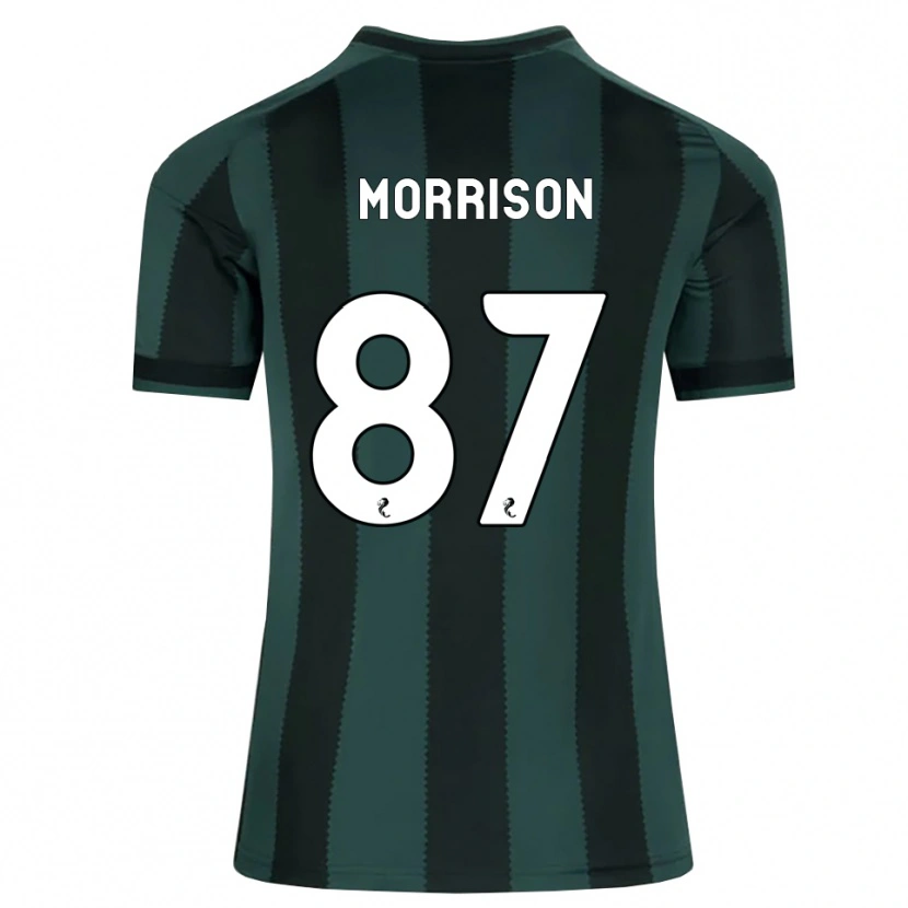 Danxen Kinder Joe Morrison #87 Dunkles Schiefergrau Schwarz Auswärtstrikot Trikot 2026/27 T-Shirt