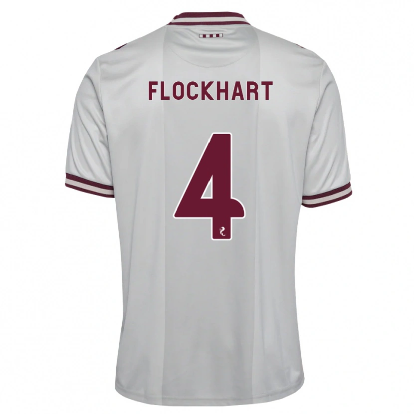 Danxen Kinder Robbie Flockhart #4 Weiß Burgunder Auswärtstrikot Trikot 2026/27 T-Shirt