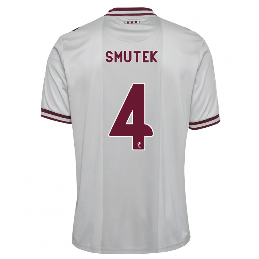 Danxen Kinder Kai Smutek #4 Weiß Burgunder Auswärtstrikot Trikot 2026/27 T-Shirt