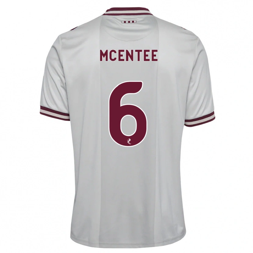 Danxen Kinder Oisin Mcentee #6 Weiß Burgunder Auswärtstrikot Trikot 2026/27 T-Shirt