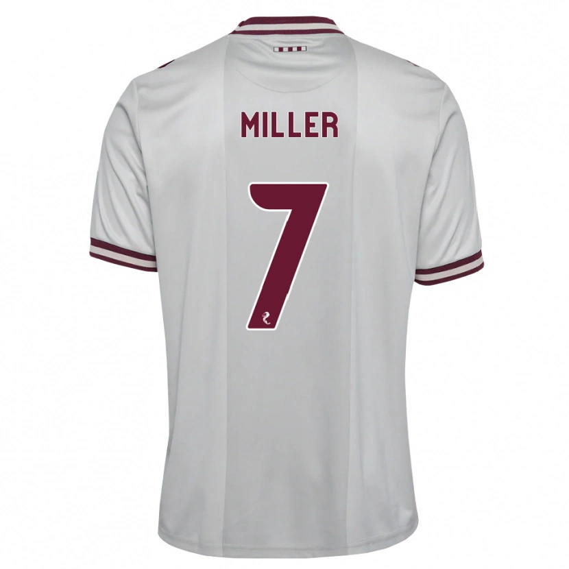 Danxen Kinder Calvin Miller #7 Weiß Burgunder Auswärtstrikot Trikot 2026/27 T-Shirt