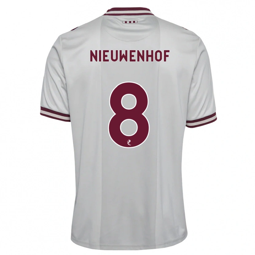 Danxen Kinder Calem Nieuwenhof #8 Weiß Burgunder Auswärtstrikot Trikot 2026/27 T-Shirt