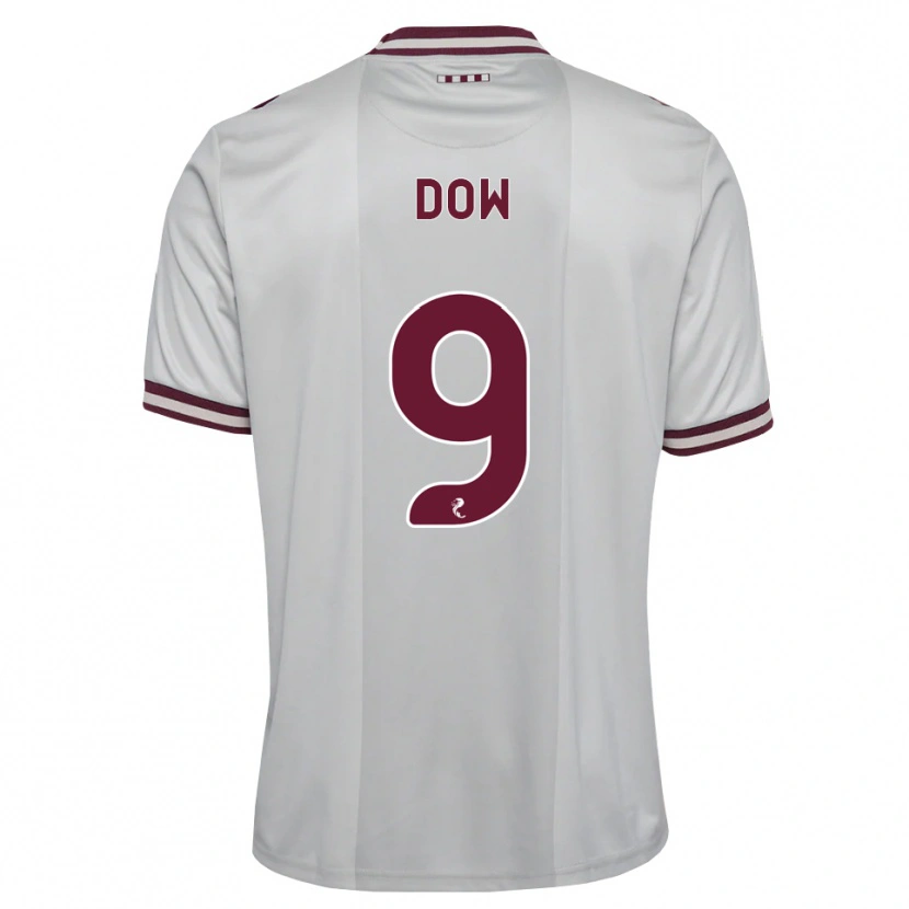 Danxen Kinder Connor Dow #9 Weiß Burgunder Auswärtstrikot Trikot 2026/27 T-Shirt
