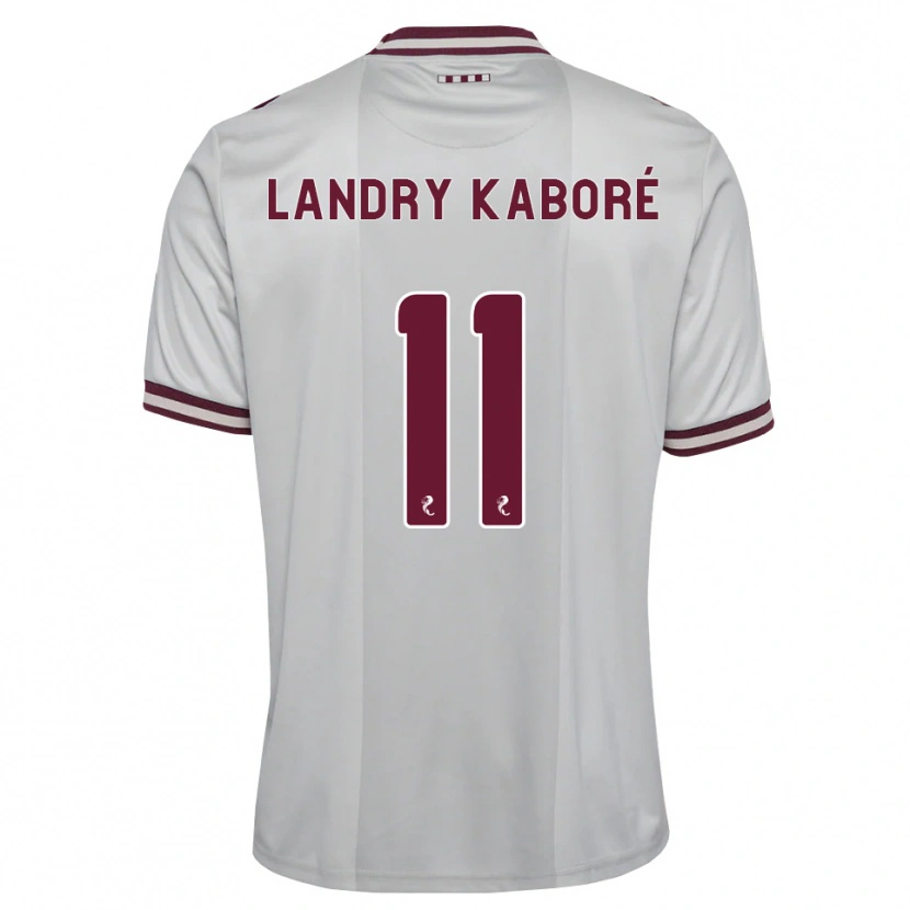 Danxen Kinder Pierre Landry Kaboré #11 Weiß Burgunder Auswärtstrikot Trikot 2026/27 T-Shirt