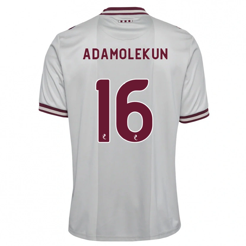 Danxen Kinder Olufolasade Adamolekun #16 Weiß Burgunder Auswärtstrikot Trikot 2026/27 T-Shirt