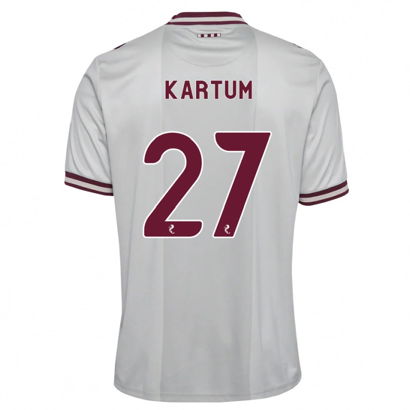 Danxen Kinder Sander Kartum #27 Weiß Burgunder Auswärtstrikot Trikot 2026/27 T-Shirt