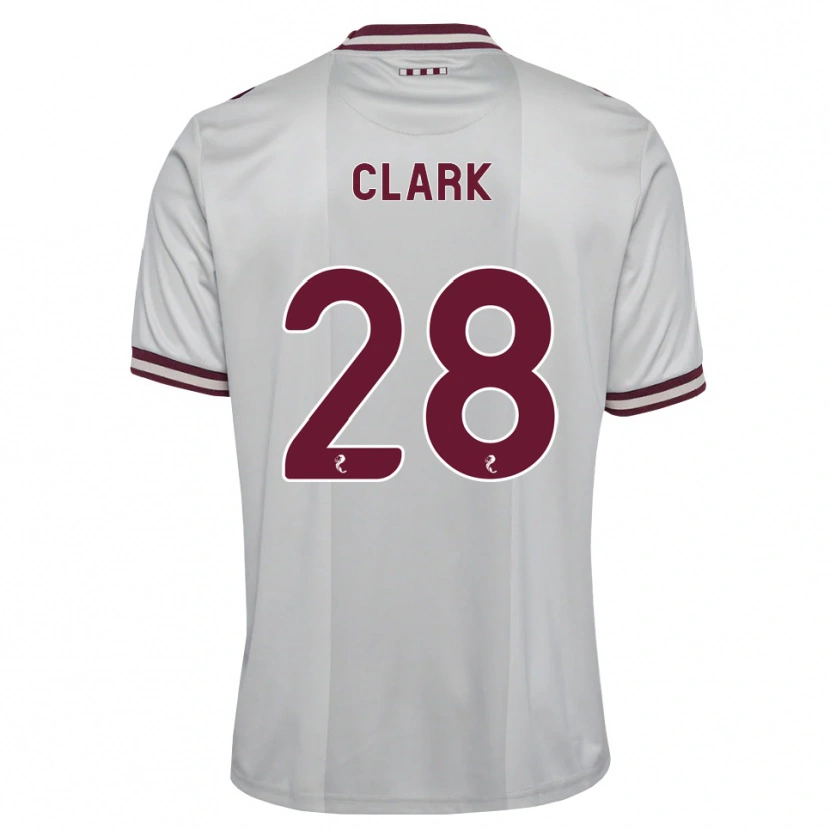 Danxen Kinder Zander Clark #28 Weiß Burgunder Auswärtstrikot Trikot 2026/27 T-Shirt