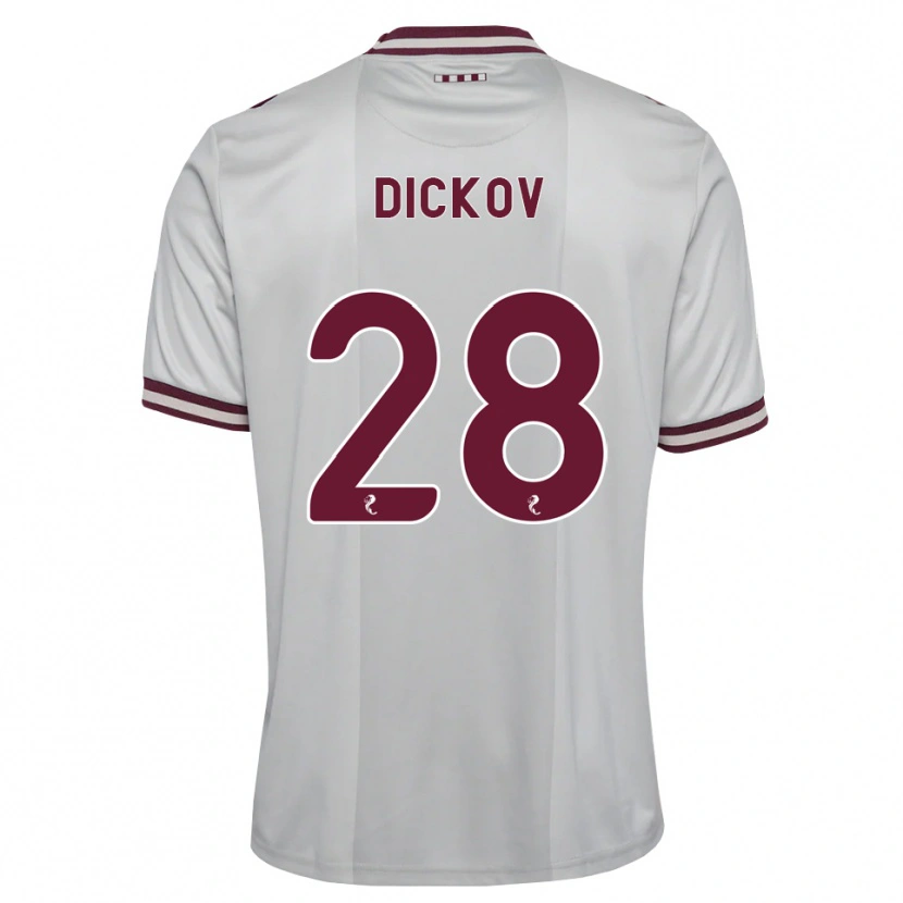 Danxen Kinder Sam Dickov #28 Weiß Burgunder Auswärtstrikot Trikot 2026/27 T-Shirt