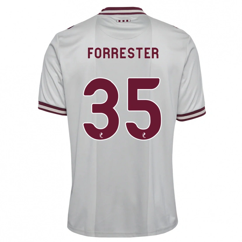Danxen Kinder Adam Forrester #35 Weiß Burgunder Auswärtstrikot Trikot 2026/27 T-Shirt