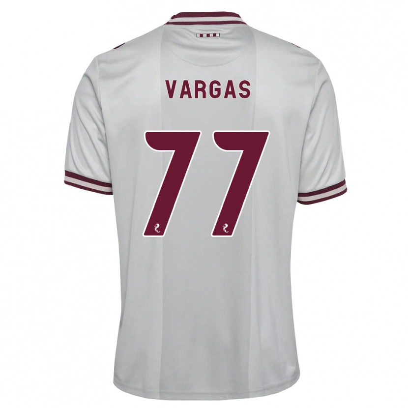 Danxen Kinder Kenneth Vargas #77 Weiß Burgunder Auswärtstrikot Trikot 2026/27 T-Shirt