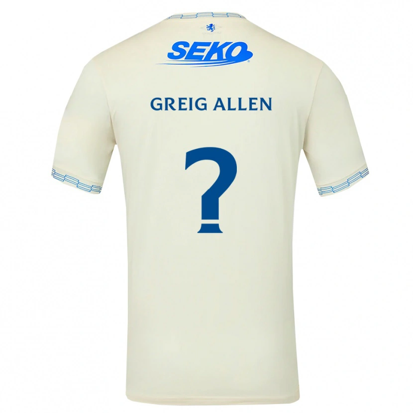 Danxen Kinder Greig Allen #0 Tiefseeblau Weiß Auswärtstrikot Trikot 2026/27 T-Shirt