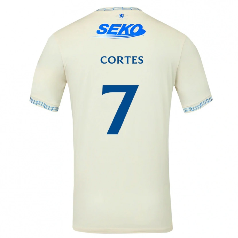 Danxen Kinder Óscar Cortés #7 Tiefseeblau Weiß Auswärtstrikot Trikot 2026/27 T-Shirt