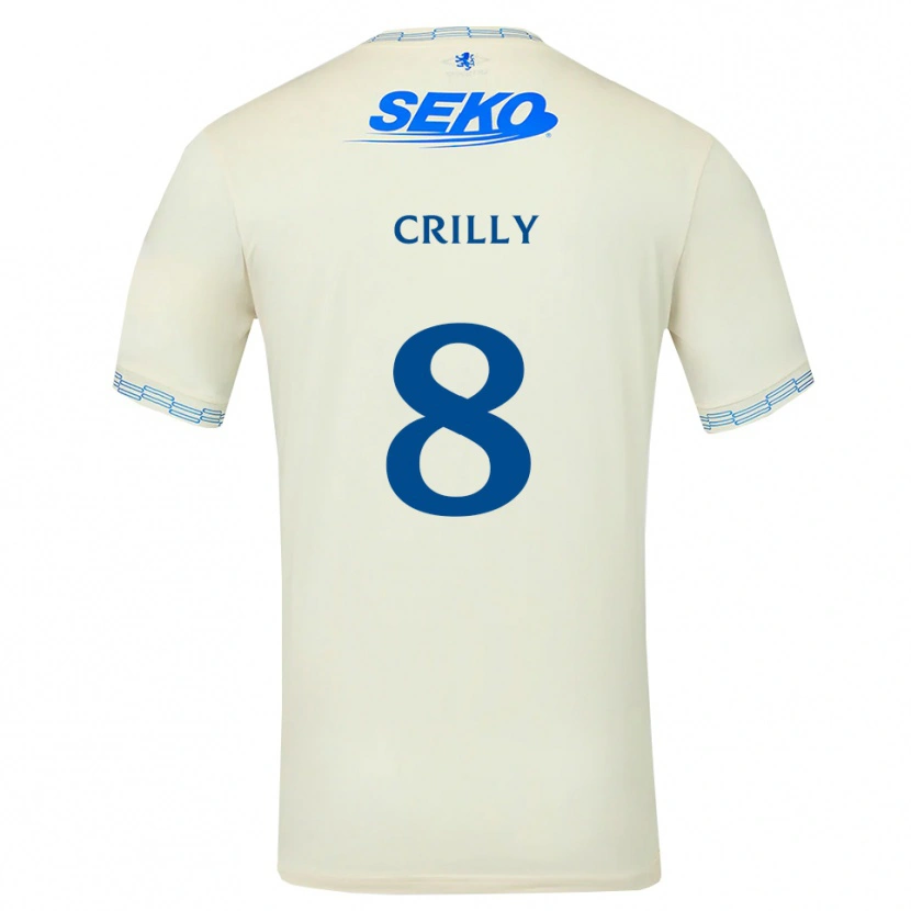 Danxen Kinder Aiden Crilly #8 Tiefseeblau Weiß Auswärtstrikot Trikot 2026/27 T-Shirt