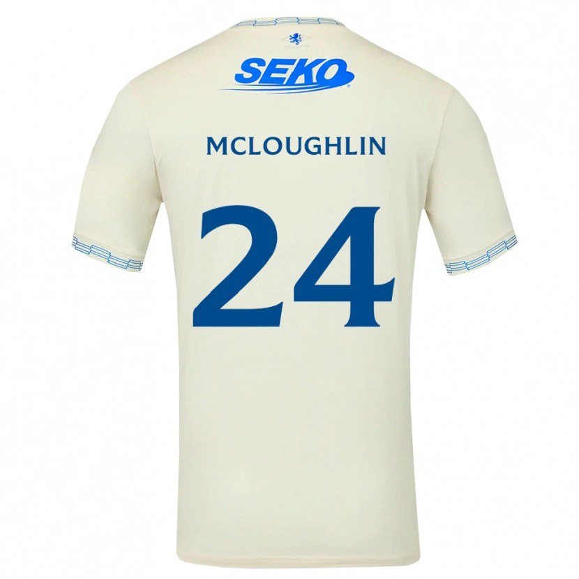 Danxen Kinder Olivia Mcloughlin #24 Tiefseeblau Weiß Auswärtstrikot Trikot 2026/27 T-Shirt