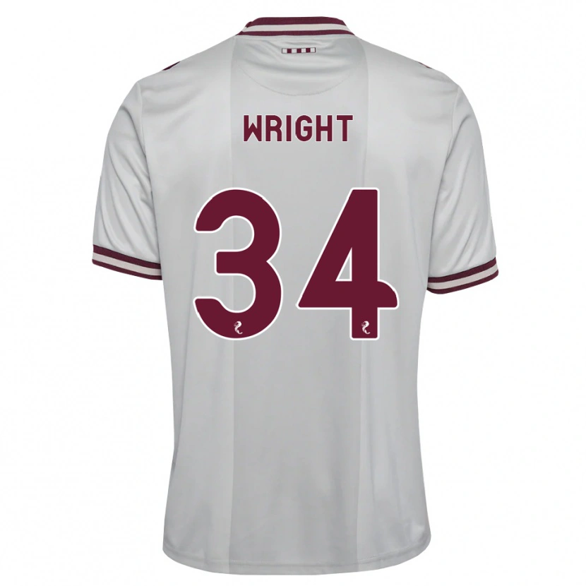 Danxen Kinder Kieran Wright #34 Weiß Burgunder Auswärtstrikot Trikot 2026/27 T-Shirt