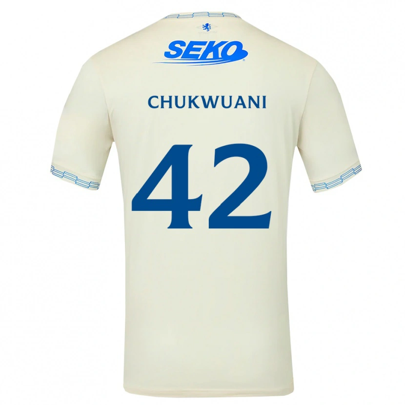 Danxen Kinder Tochi Chukwuani #42 Tiefseeblau Weiß Auswärtstrikot Trikot 2026/27 T-Shirt