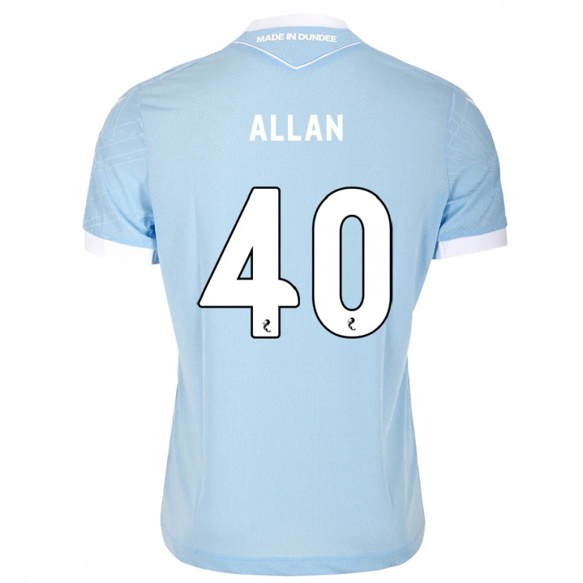 Danxen Kinder Finlay Allan #40 Himmelblau Weiß Auswärtstrikot Trikot 2026/27 T-Shirt