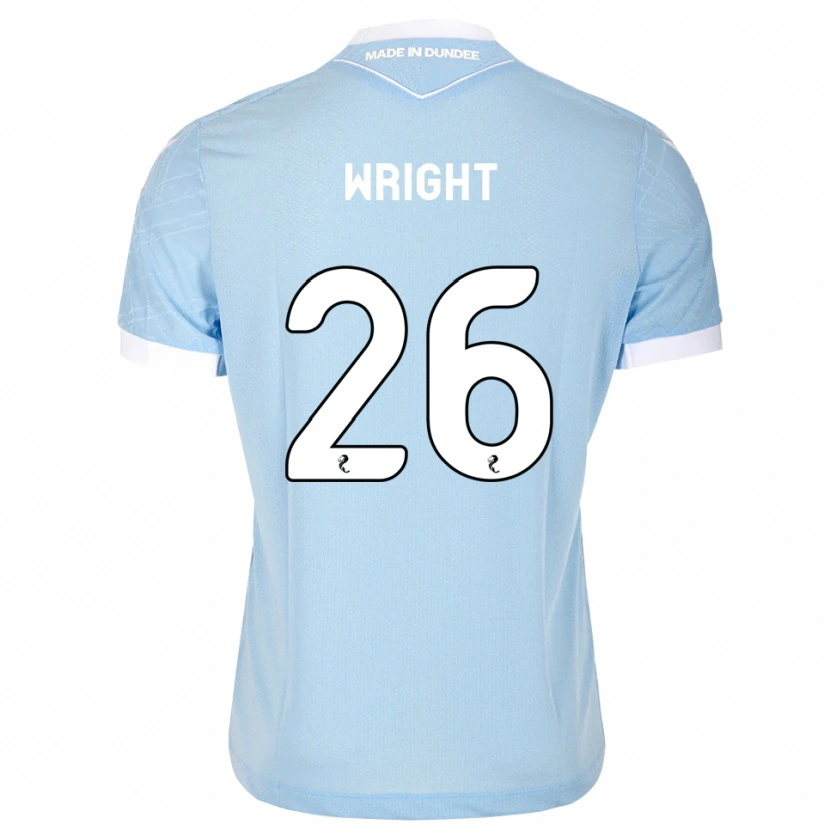 Danxen Kinder Joe Wright #26 Himmelblau Weiß Auswärtstrikot Trikot 2026/27 T-Shirt