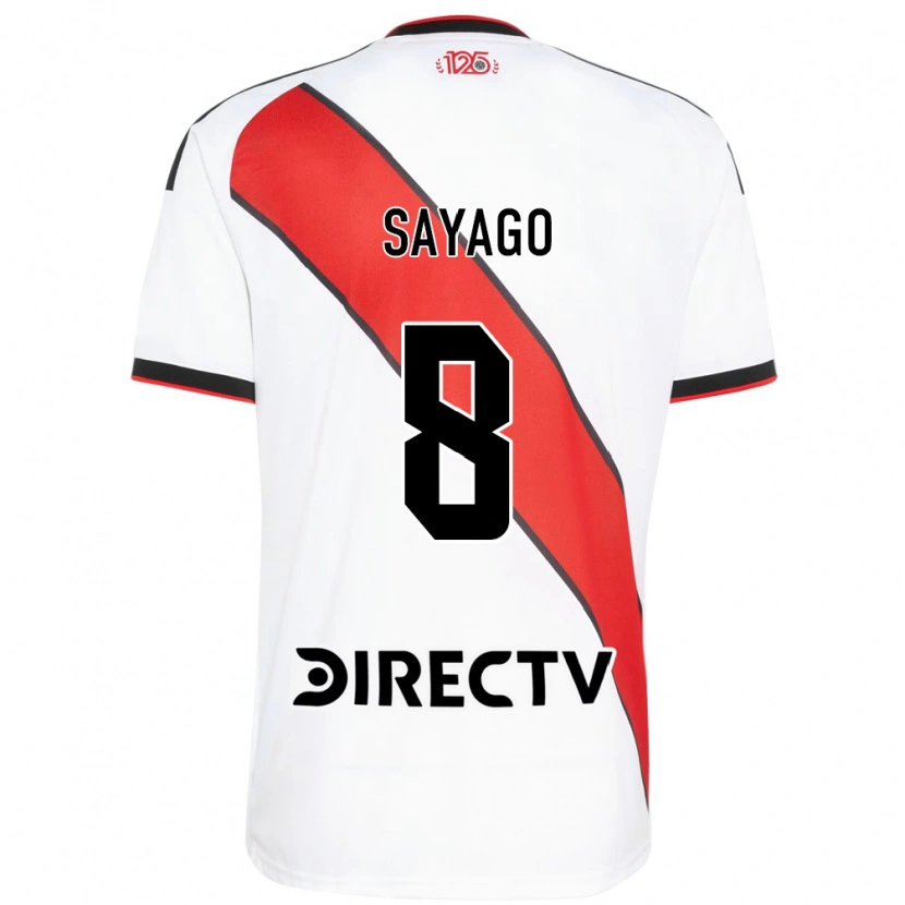 Danxen Herren Valentín Sayago #8 Rot Weiß Schwarz Heimtrikot Trikot 2026/27 T-Shirt