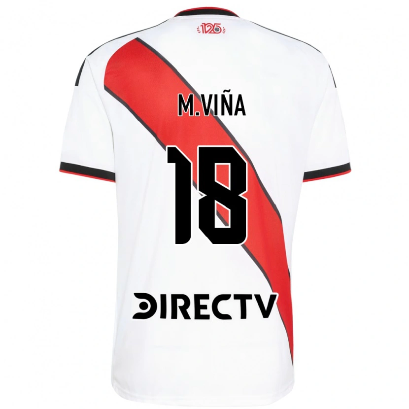 Danxen Herren Matías Viña #18 Rot Weiß Schwarz Heimtrikot Trikot 2026/27 T-Shirt