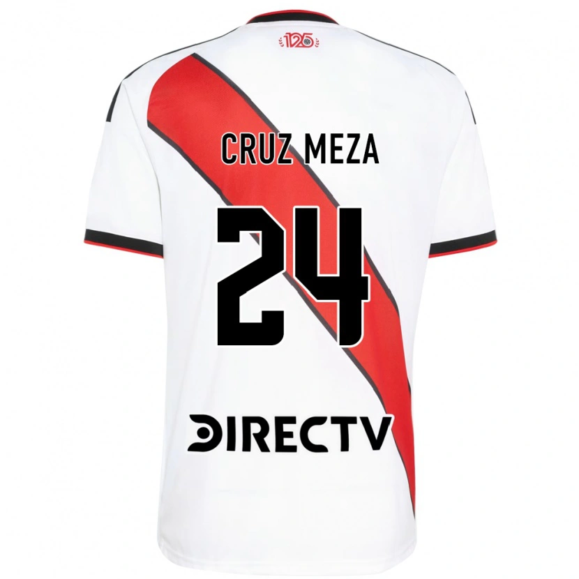 Danxen Herren Juan Cruz Meza #24 Rot Weiß Schwarz Heimtrikot Trikot 2026/27 T-Shirt