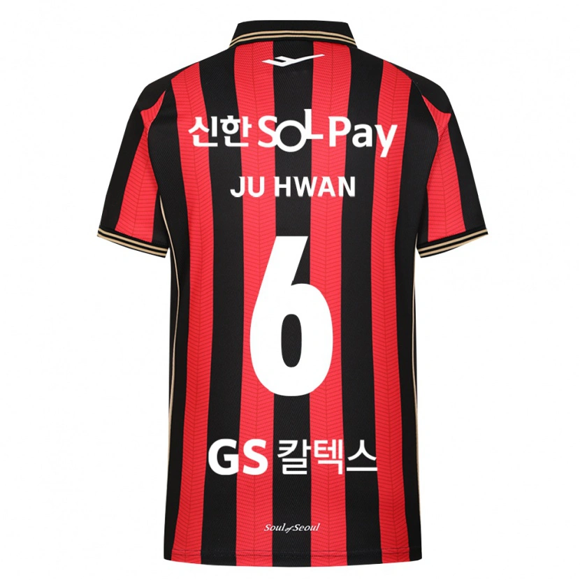 Danxen Herren Ju-Hwan Lee #6 Rot Weiß Schwarz Heimtrikot Trikot 2026/27 T-Shirt