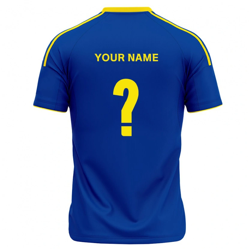 Danxen Herren Ihren Namen #0 Königsblau Gelb Heimtrikot Trikot 2026/27 T-Shirt