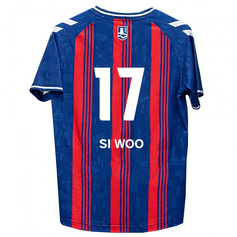 Danxen Herren Si-Woo Eom #17 Blau Rot Weiß Heimtrikot Trikot 2026/27 T-Shirt