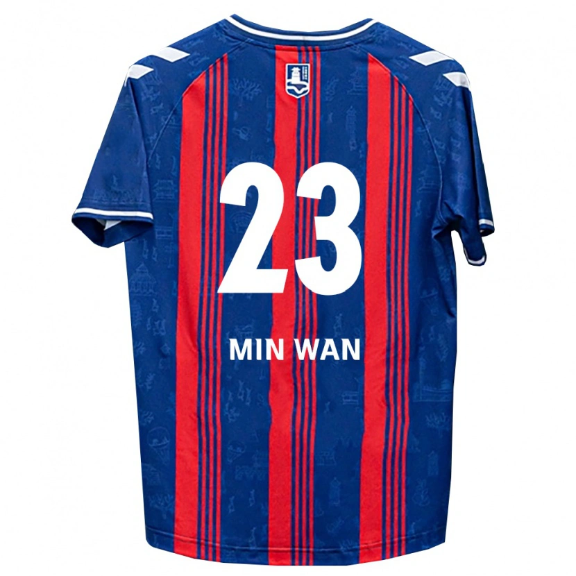 Danxen Herren Min-Wan Kang #23 Blau Rot Weiß Heimtrikot Trikot 2026/27 T-Shirt