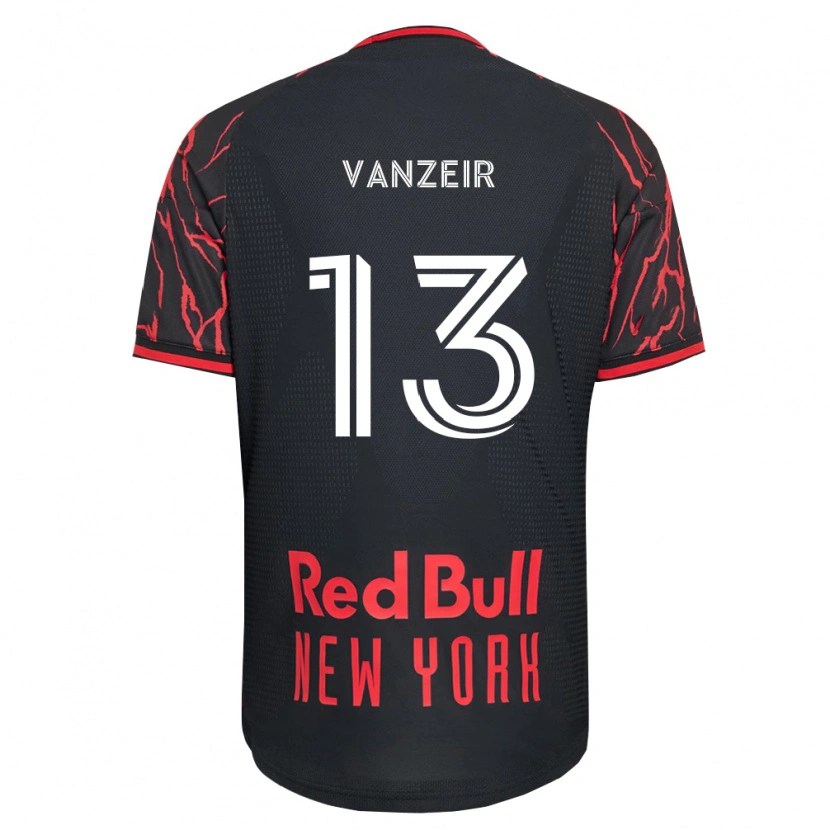 Danxen Herren Dante Vanzeir #13 Rot Schwarz Weiß Heimtrikot Trikot 2026/27 T-Shirt