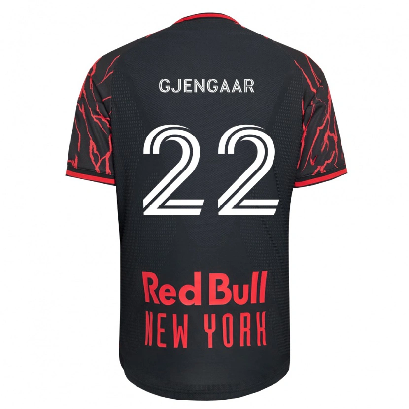 Danxen Herren Dennis Gjengaar #22 Rot Schwarz Weiß Heimtrikot Trikot 2026/27 T-Shirt