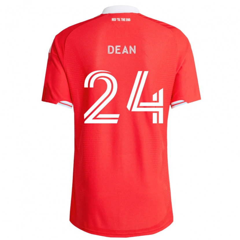 Danxen Herren Jonathan Dean #24 Rot Tiefblau Weiß Heimtrikot Trikot 2026/27 T-Shirt