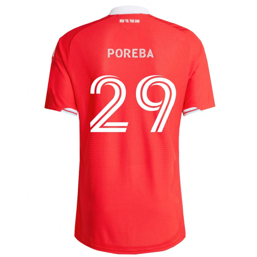 Danxen Herren David Poreba #29 Rot Tiefblau Weiß Heimtrikot Trikot 2026/27 T-Shirt