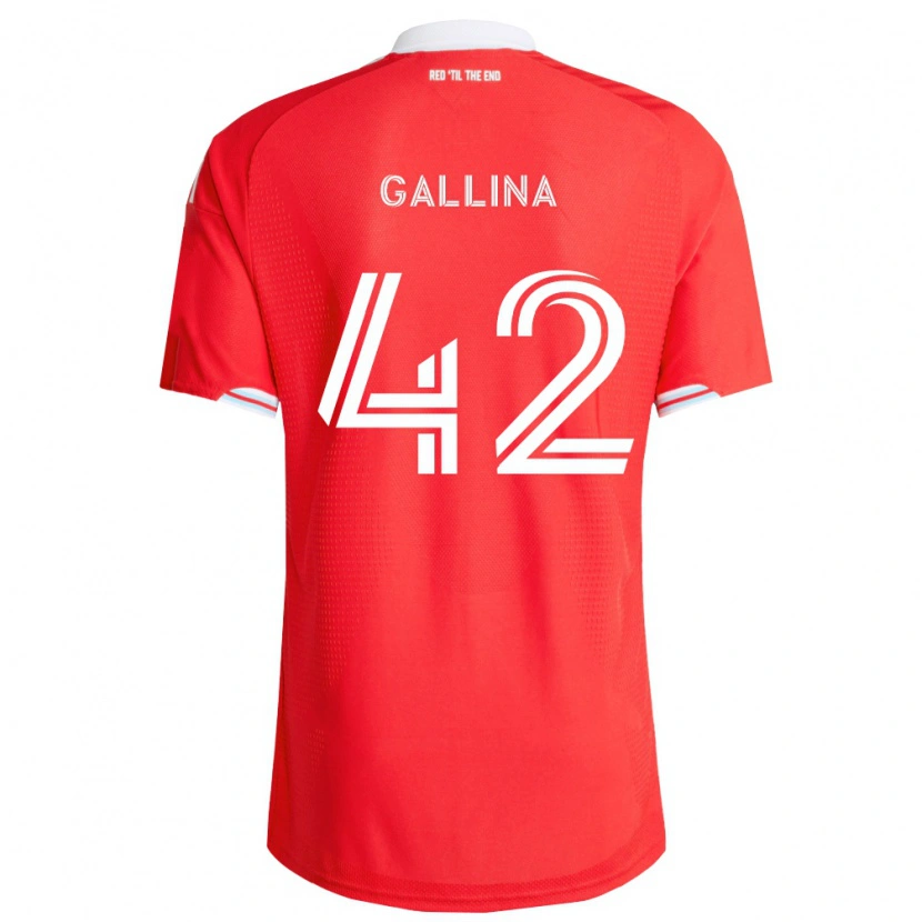 Danxen Herren Henrique Gallina #42 Rot Tiefblau Weiß Heimtrikot Trikot 2026/27 T-Shirt