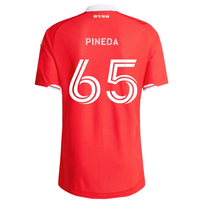 Danxen Herren Oscar Pineda #65 Rot Tiefblau Weiß Heimtrikot Trikot 2026/27 T-Shirt