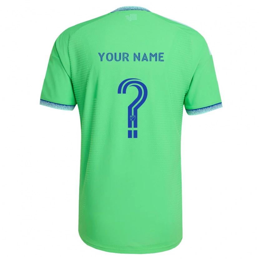 Danxen Herren Ihren Namen #0 Grün Hellblau Heimtrikot Trikot 2026/27 T-Shirt