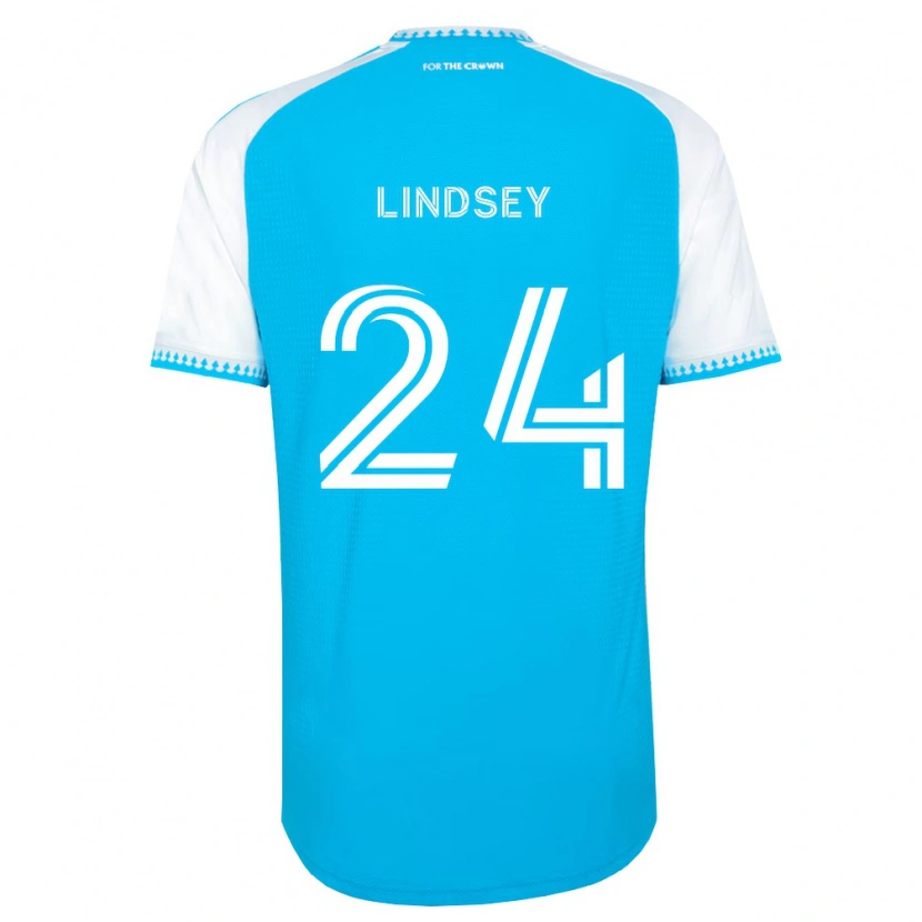 Danxen Herren Jaylin Lindsey #24 Himmelblau Weiß Schwarz Heimtrikot Trikot 2026/27 T-Shirt