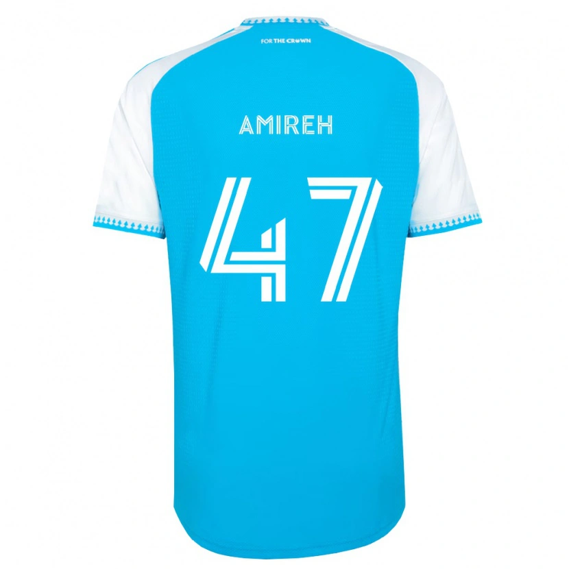 Danxen Herren Adam Amireh #47 Himmelblau Weiß Schwarz Heimtrikot Trikot 2026/27 T-Shirt
