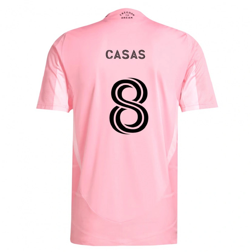 Danxen Herren Pep Casas #8 Pink Schwarz Heimtrikot Trikot 2026/27 T-Shirt