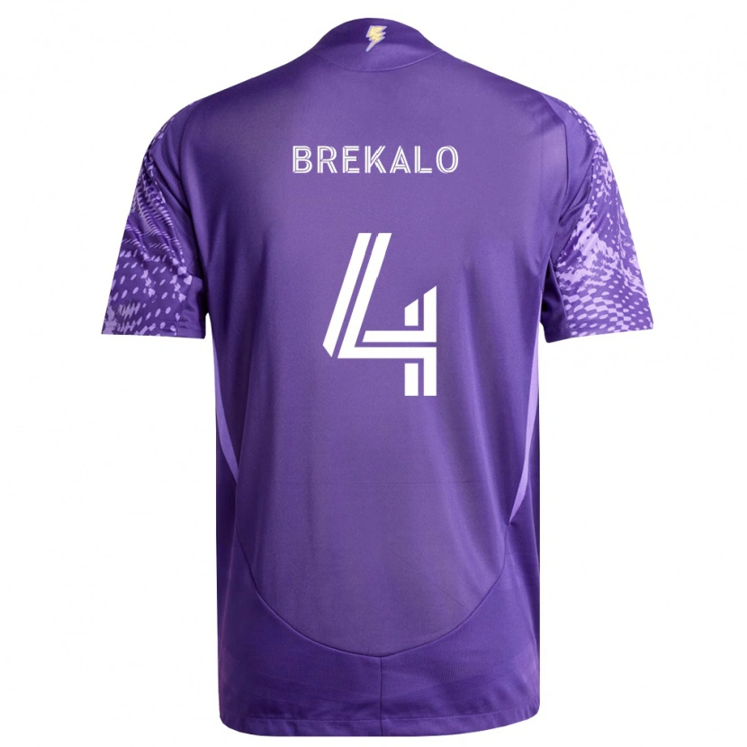 Danxen Herren David Brekalo #4 Violett Weiß Heimtrikot Trikot 2026/27 T-Shirt