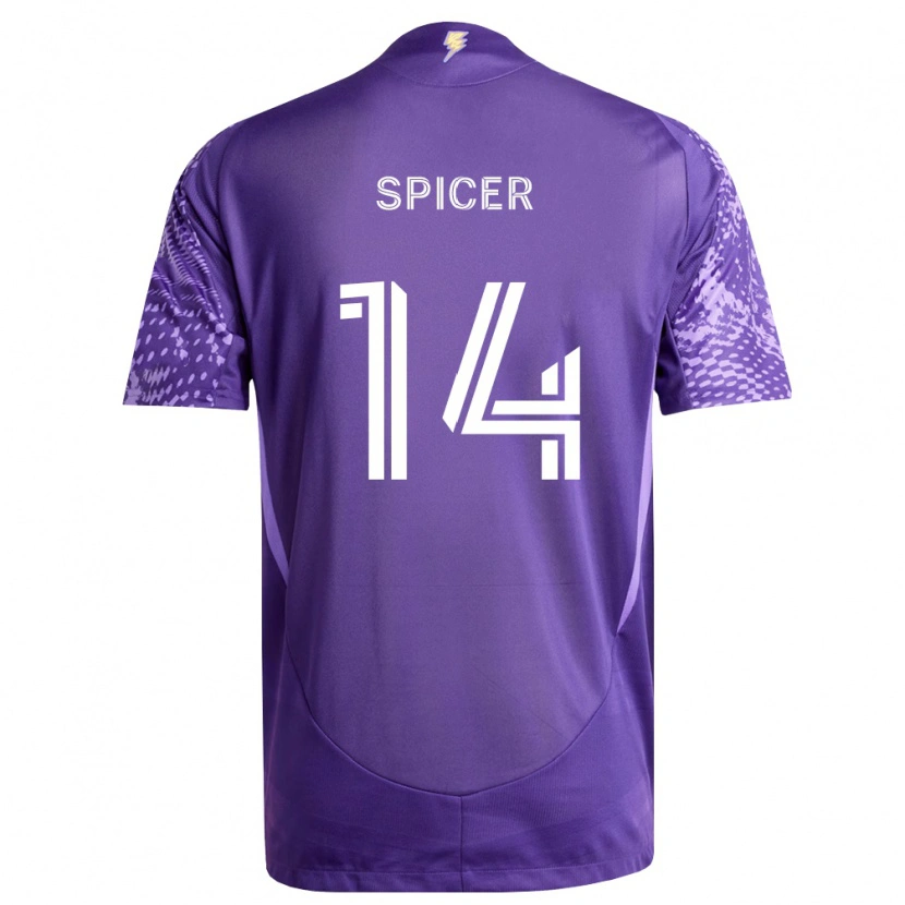 Danxen Herren Tyrese Spicer #14 Violett Weiß Heimtrikot Trikot 2026/27 T-Shirt