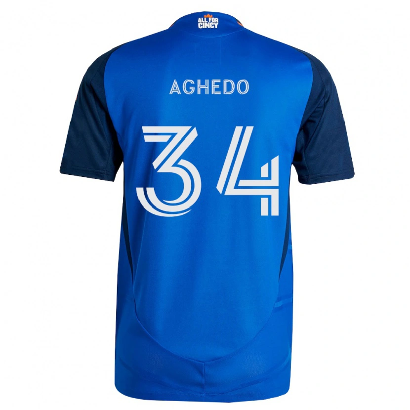 Danxen Herren London Aghedo #34 Königsblau Orange Heimtrikot Trikot 2026/27 T-Shirt
