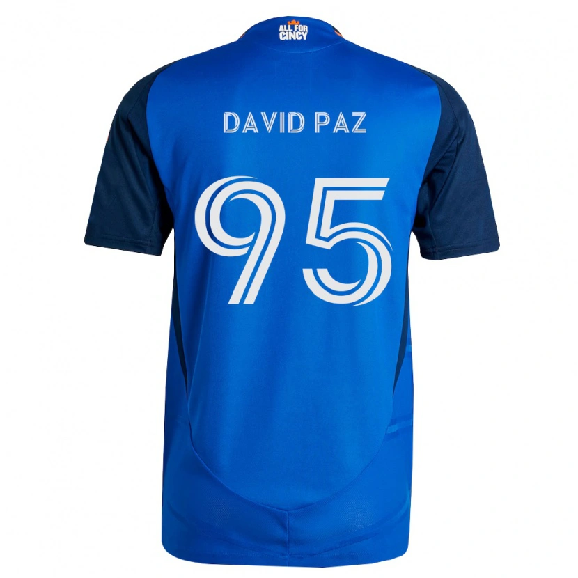 Danxen Herren David Paz #95 Königsblau Orange Heimtrikot Trikot 2026/27 T-Shirt