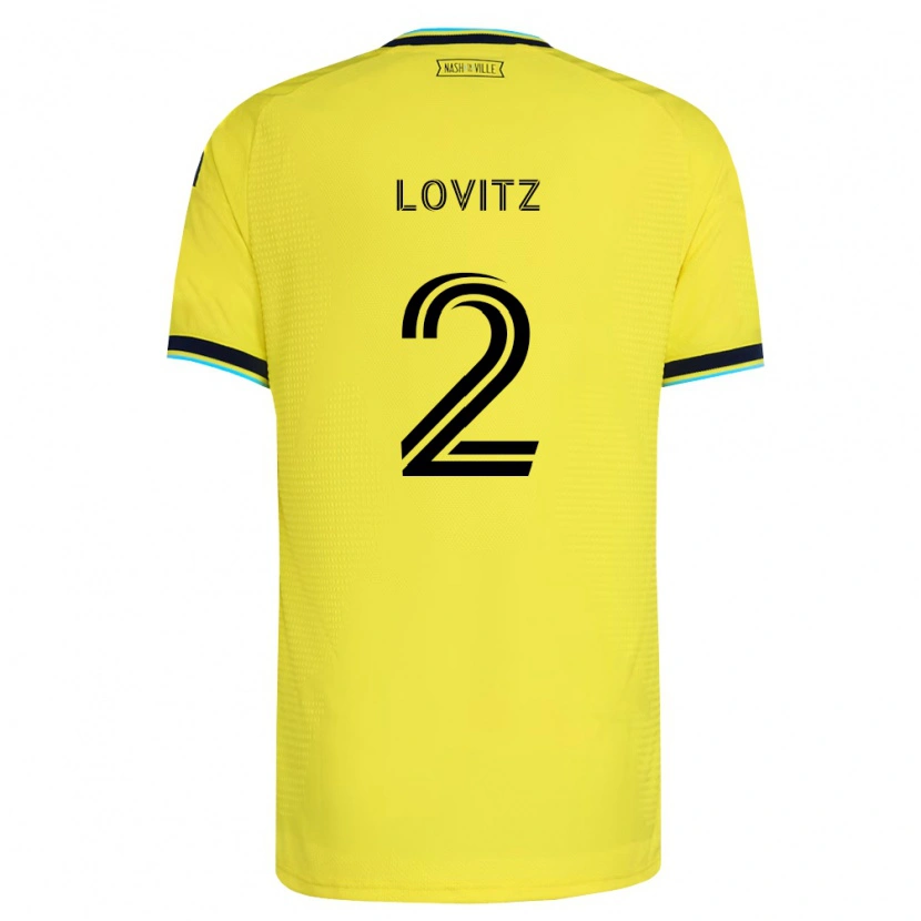 Danxen Herren Daniel Lovitz #2 Hellgelb Marineblau Heimtrikot Trikot 2026/27 T-Shirt